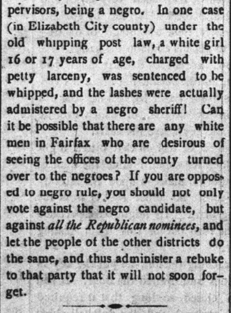 Excerpt from Fairfax Herald, Volume 7, Number 51.