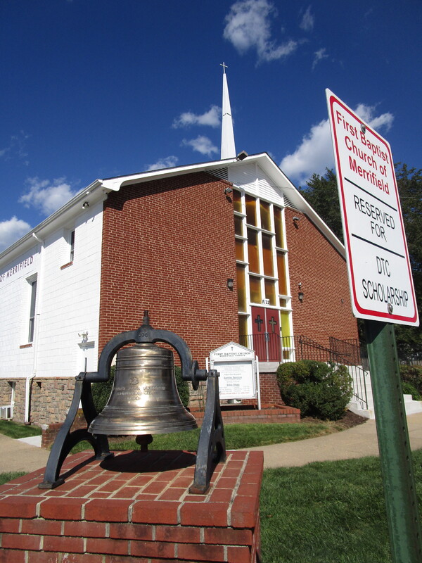 Exterior of the First Baptist Church of Merrifield in Virginia in the present day.