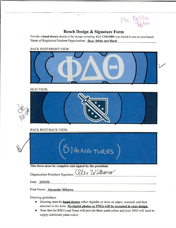Phi Delta Theta Bench Application
