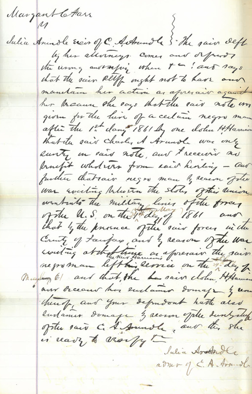 Court Records, Farr v. Arundle (1876)