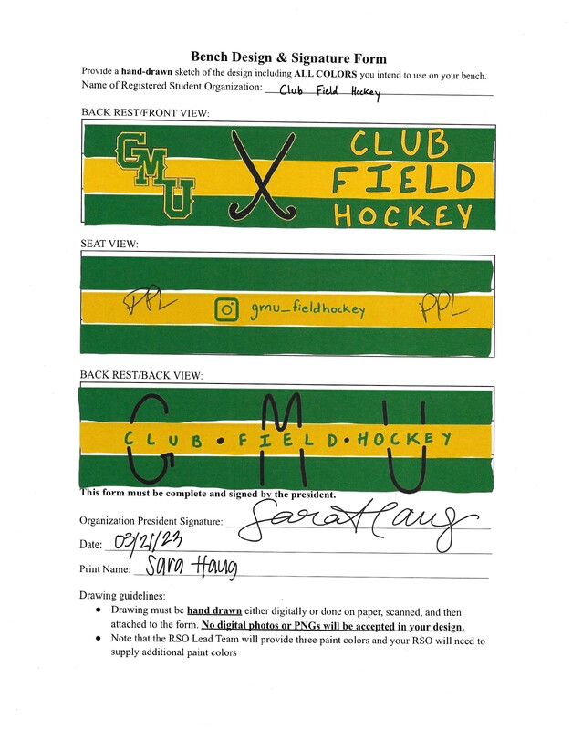 Club Field Hockey Bench Application