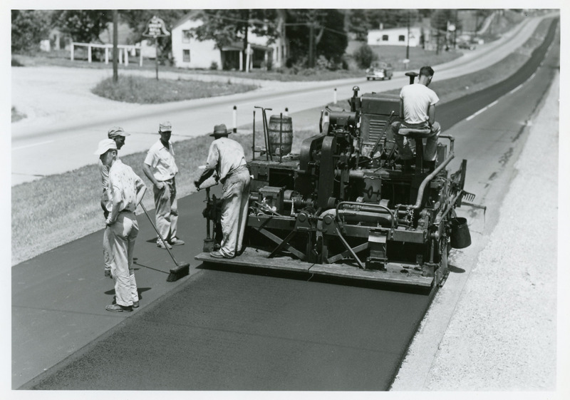 View of US 211 under construction in 1953 in Fairfax.