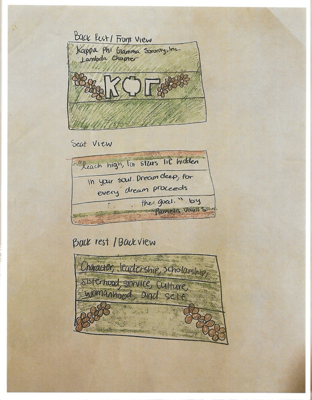Kappa Phi Gamma Sorority, Lambda Chapter Bench Application