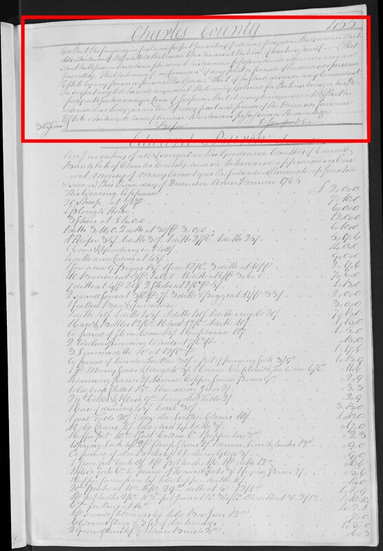 William Eilbeck Posthumous Inventory 7