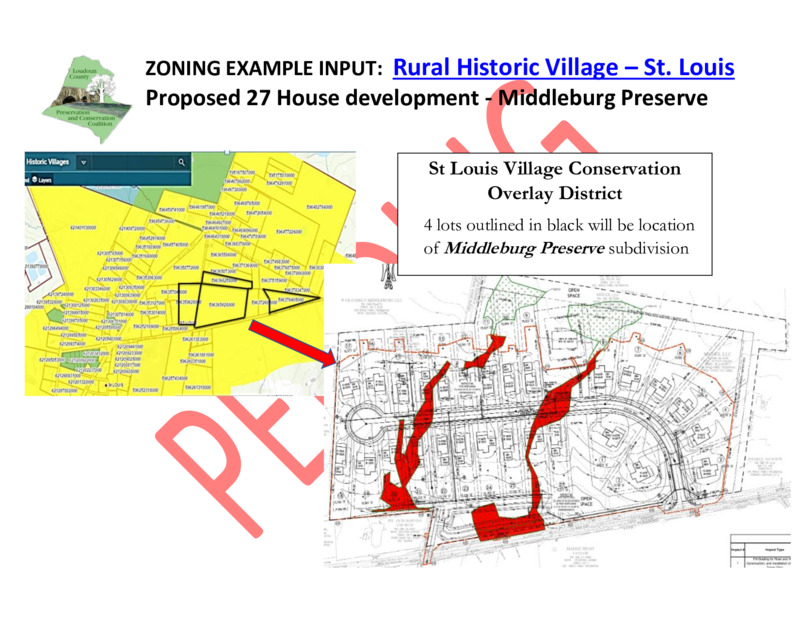 LCPC Rural Historic Village – St. Louis Proposed 27 House development - Middleburg Preserve