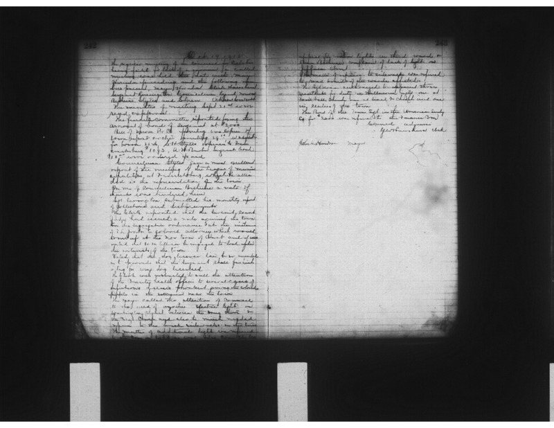 Oct 19, 1915 Town Council meeting minutes