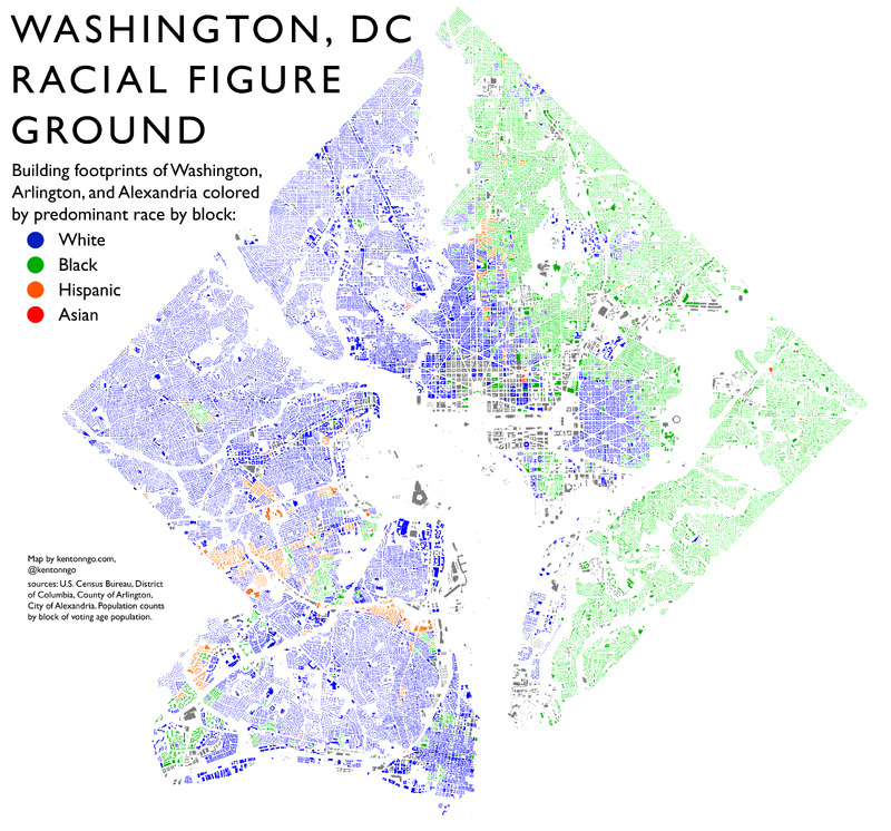DC, Arlington, Alexandria Colored by Race 2015