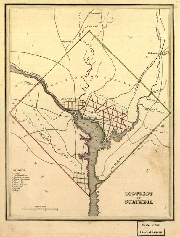 1835 Map of Washington DC
