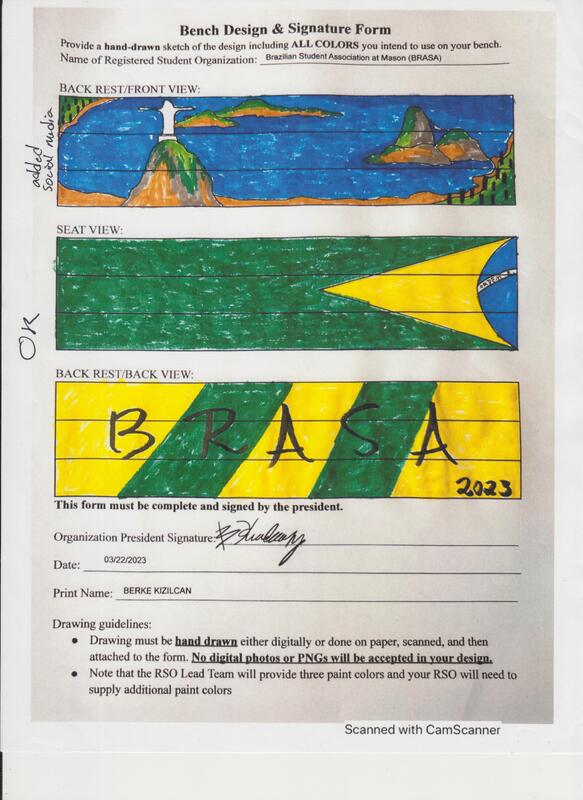 Brazilian Student Association at Mason Bench Application