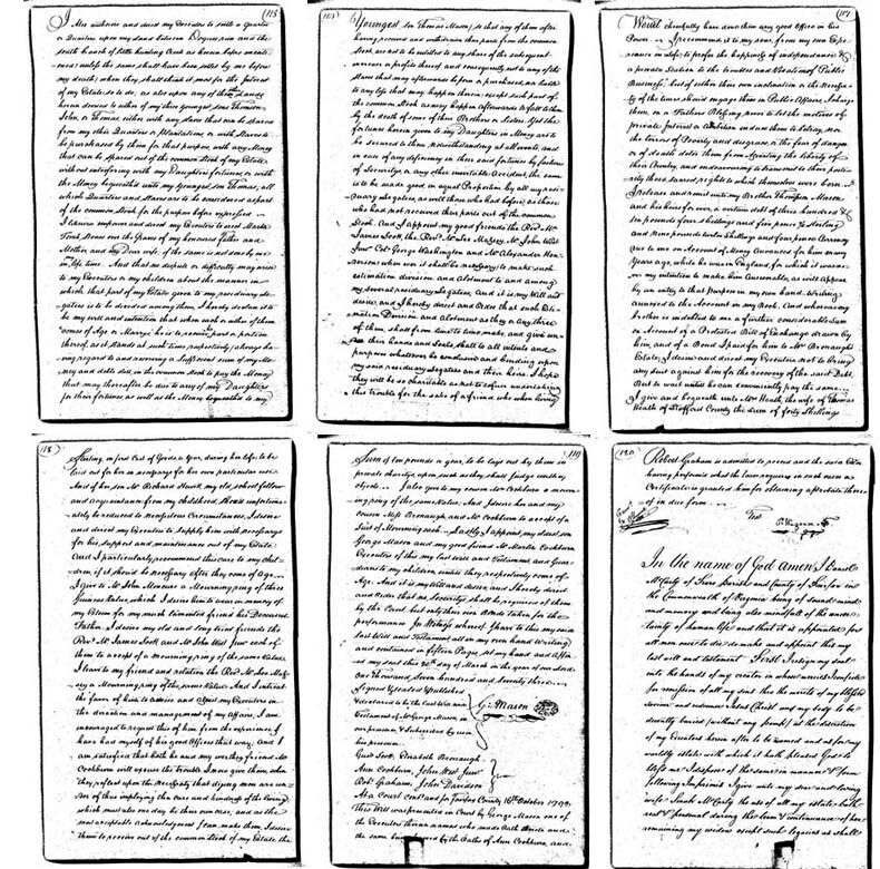 George Mason IV Last Will and Testament Original 6