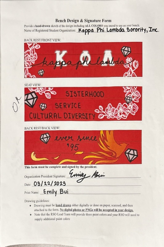 Kappa Phi Lambda Sorority, Inc. Bench Application