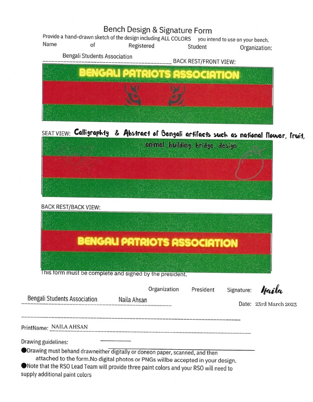 Bengali Students Association Bench Application