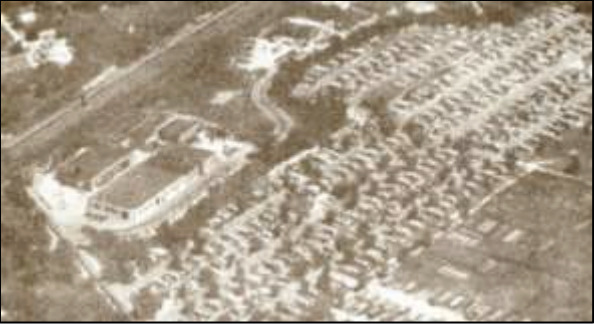 Aerial Image of Temple Trailer Village, 1953.