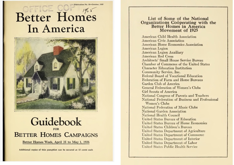 Front cover of a Better Homes in America Guidebook with an illustration of a home.