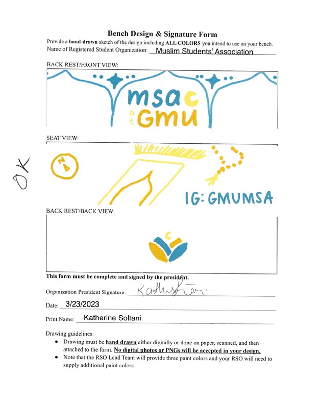 Muslim Students' Association Bench Application