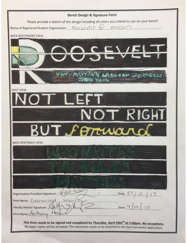 Roosevelt at Mason Bench Application