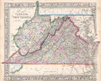 1864 Map of WV and VA Border