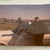 Hartman Reed with his cab in an undated photo (photo courtesy of Marguarite Reed Gooden)