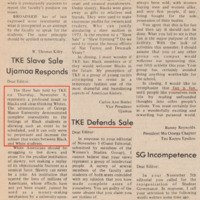 Ujamaa Response to Slave Sale