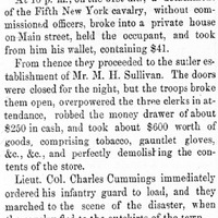 Robbery by members of the 5th New York Cavalry