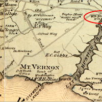 Map of Northern Virginia with Gum Springs circled, circa 1878.