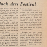 Dr. Swann promotes Black Arts Festival 1973
