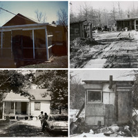 Four different exteriors of homes in Gum Springs.