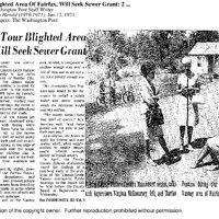 1972 WaPo Article "2 Supervisors Tour Blighted Area of Fairfax, Will Seek Sewer Grant