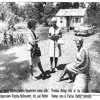 Fairfax City officials visit home in LLV home in 1971