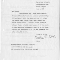 Black Awareness Week 1973 Memo