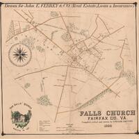 Map of Falls Church, Virginia circa 1890.