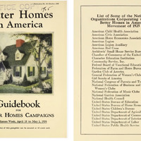 Front cover of a Better Homes in America Guidebook with an illustration of a home.
